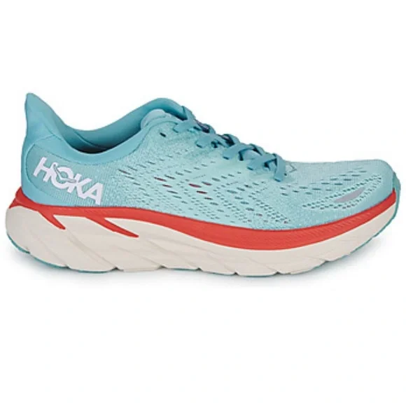 HOKA ONE ONE W CLIFTON 8 - Watercolor / Eggshell / Blue, WOMENS SIZE 8 US - Picture 2 of 11